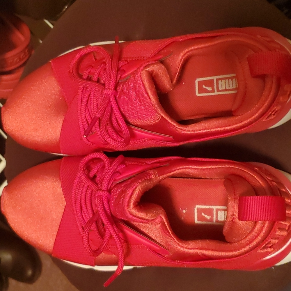 Ladies red Puma sneakers